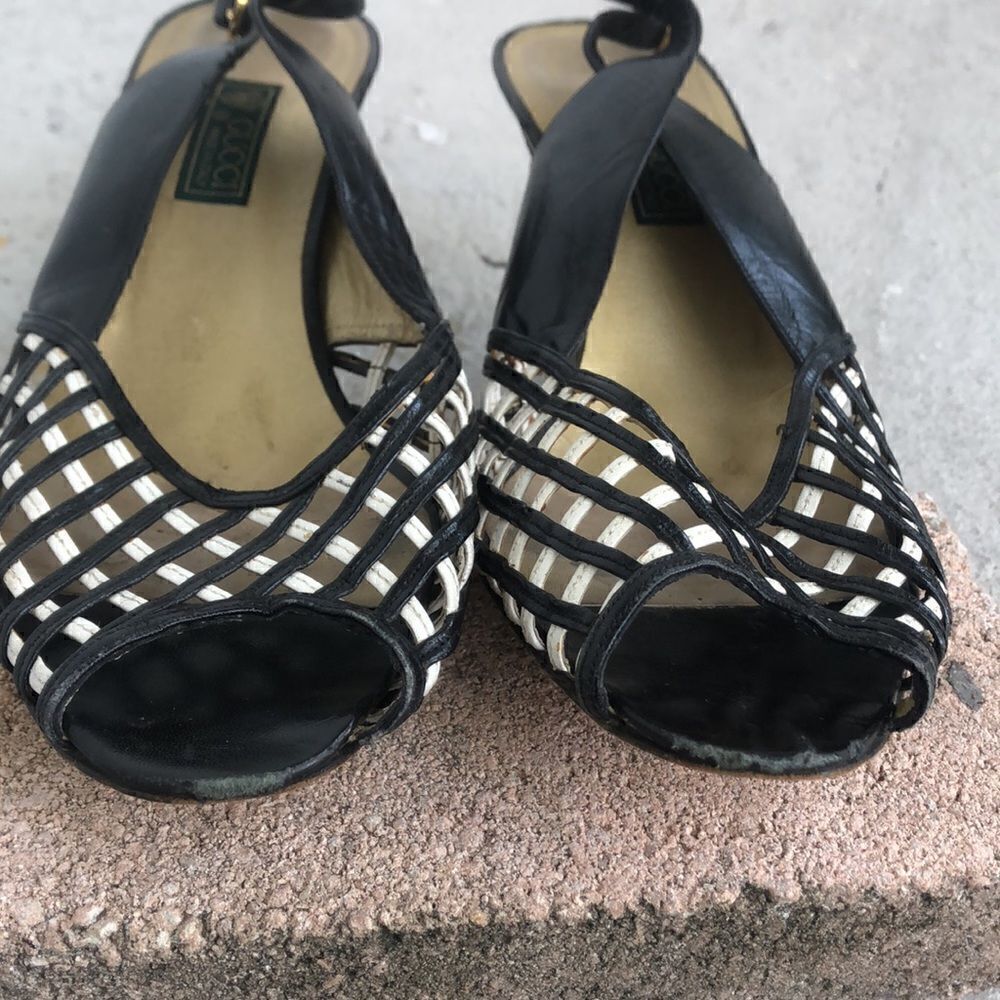 Gucci peep toe slingback s - Picture 4 of 10